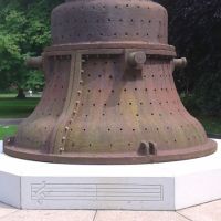 Bell Casing Exposed Aggregate Slabs and Treble Cleft Plinth Loughborough